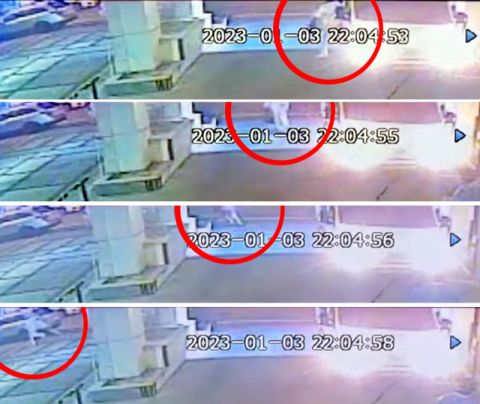 [현장사진] 중국인 확진자 도주 당시 CCTV 공개 '얼굴 사진은 아직'