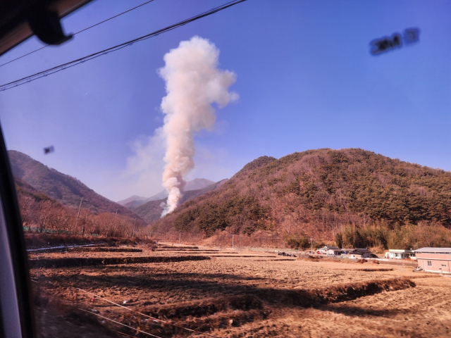 12일 낮 12시 41분쯤 성주군 가천면 금봉리 427 일대 야산에서 산불이 발생, 당국이 진화 작업 중이다. 경북소방본부