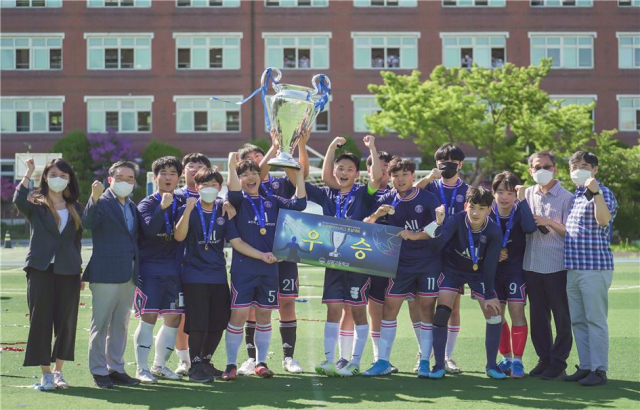 지난해 교내리그 학교스포츠클럽 운영학교였던 대구 성광고에서 교내 축구리그를 실시한 모습. 대구시교육청 제공