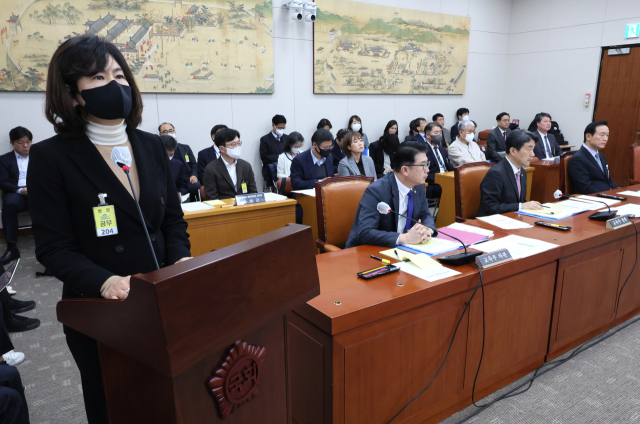 고은정 반포고등학교 교장이 9일 오전 열린 국회 교육위원회 