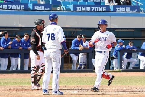 삼성 김태훈 복덩이 되나…친정 kt 상대 투런포 '시범경기 2호'