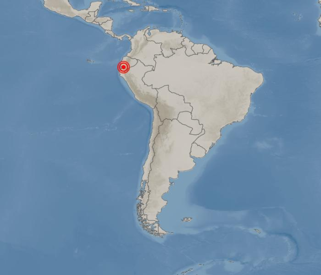 18일(현지시간) 미국지질조사국(USGS)에 따르면 한국시간 기준으로 19일 오전 2시 12분쯤 에콰도르 항구도시 과야킬로부터 남쪽으로 80km정도 떨어진 지점에서 규모 6.8의 지진이 발생했다. 기상청