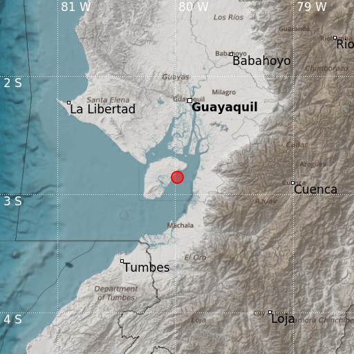 18일(현지시간) 미국지질조사국(USGS)에 따르면 한국시간 기준으로 19일 오전 2시 12분쯤 에콰도르 항구도시 과야킬로부터 남쪽으로 80km정도 떨어진 지점에서 규모 6.8의 지진이 발생했다. 기예르모 라소 에콰도르 대통령 트위터