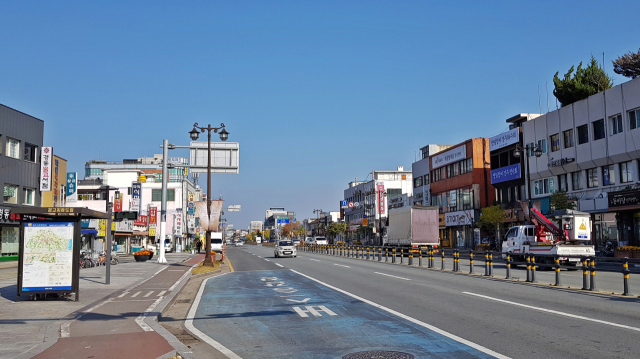 전선지중화 사업을 마친 경주 원화로 모습. 경주시 제공