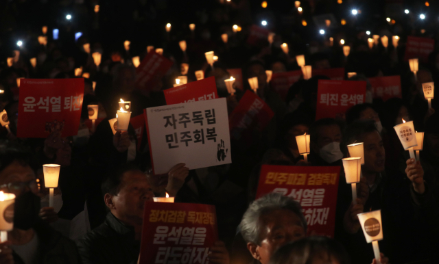 천주교정의구현전국사제단 주최로 20일 오후 전북 전주시 풍남문광장에서 열린 