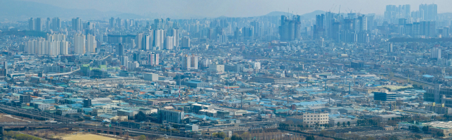 대구 서구 상공에서 바라본 전경. 매일신문 DB.