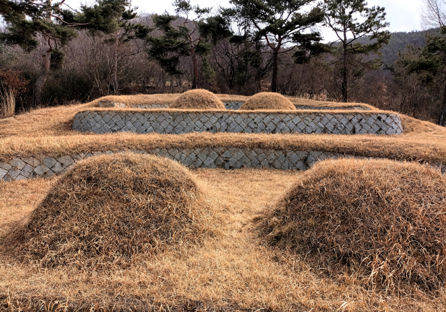 이의근 전 경북도지사의 부모 묘소(아래)와 조부모 묘소(상단)