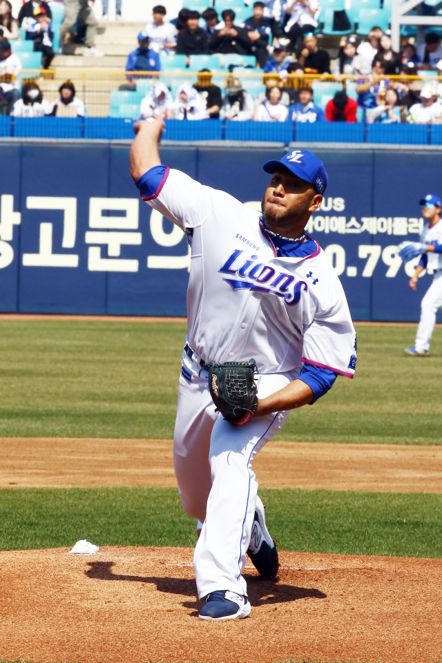 삼성라이온즈 수아레즈. 삼성라이온즈 제공