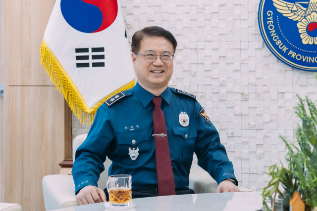 최주원 경북경찰청장이 취임 100일을 맞아 그간의 소회와 포부를 밝히고 있다. 홍준헌 기자