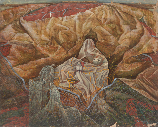 송광익, 폐쇄된 대화, 1982, 캔버스에 유채, 182×227cm.