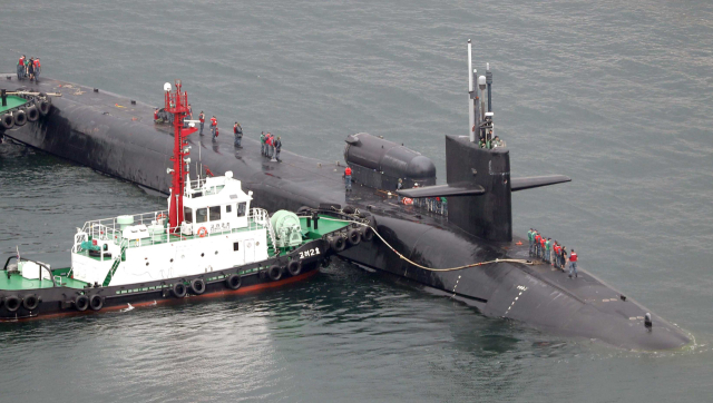 미국의 핵추진 잠수함 미시간(SSGN 727). 오하이오급 잠수함.