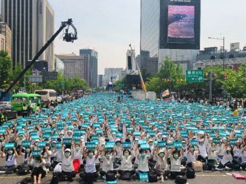 '국제 간호사의 날' 전국 10만명 운집…'간호법 통과' 촉구