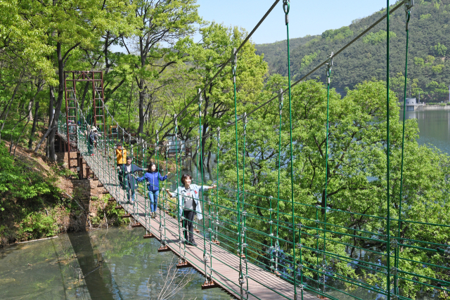 옥연지 송해공원 출렁다리.