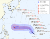 태풍 마와르 예상경로. 기상청 22일 오후 4시 발표