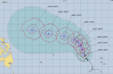 미국 합동태풍경보센터(JTWC, Joint Typhoon Warning Center) 태풍 마와르 예상경로