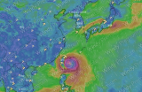 유럽중기예보센터(ECMWF) 모델 예상 5월 31일 오전 1시 태풍 마와르 위치