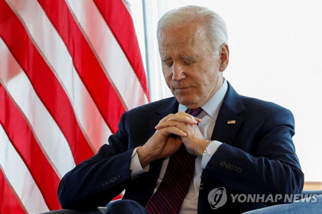 하루 빨리 정부의 부채한도 상향조정이 합의되기를 희망하는 조 바이든 대통령. 연합뉴스