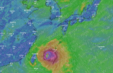 유럽중기예보센터(ECMWF) 모델 예상 6월 3일 0시 태풍 마와르 위치