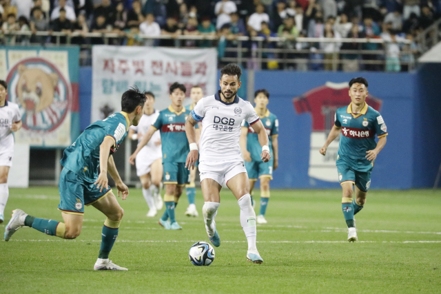 대구FC의 공격을 진두 지휘하는 세징야. 대구FC 제공