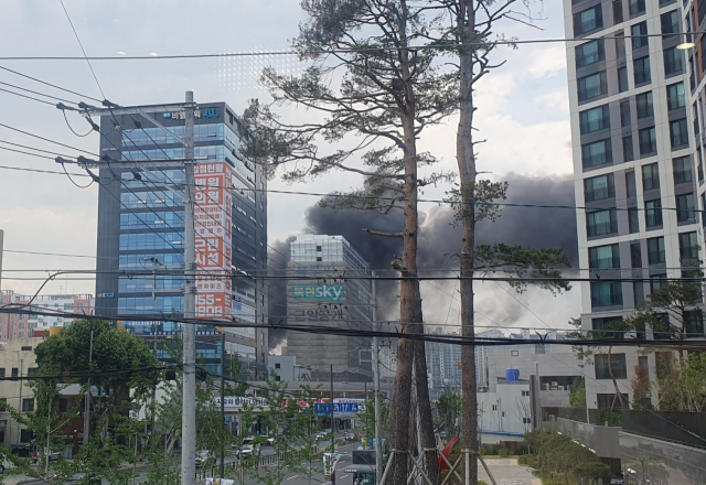 25일 오후 2시 51분쯤 북구 복현동 복현오거리 인근 닭발집에서 화재가 발생했다. 독자제공