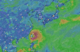 유럽중기예보센터(ECMWF) 모델 예상 6월 3일 0시 태풍 마와르 위치