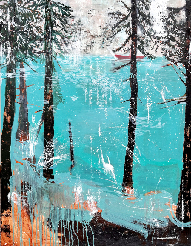 최수영, Middle Joffre Lake, 130.3x97.0cm, mixed mixed, 2022.