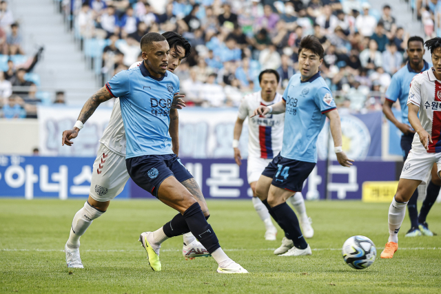 대구FC의 공격수 바셀루스. 리그에 점차 적응하면서 좋은 활약이 기대된다. 대구FC 제공