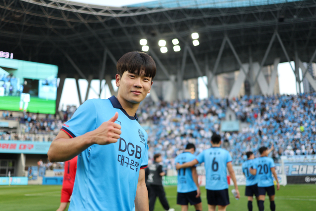 한국 축구 대표팀에서 뛰는 대구FC 황재원. 대구FC 제공