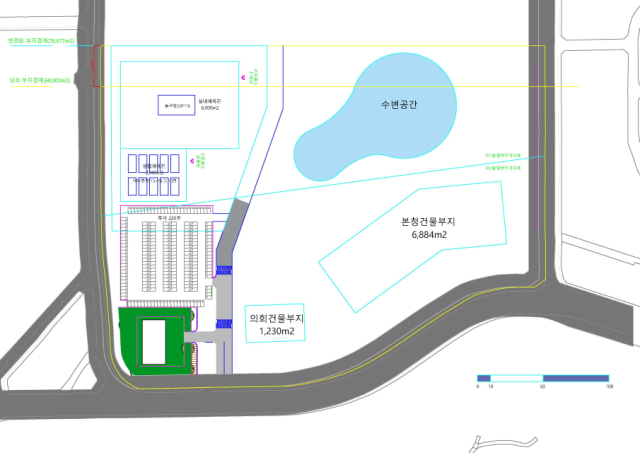 대구시청 신청사 배지도. 대구시 제공.