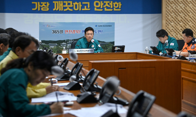 이철우 경북도지사가 15일 수해대책 긴급영상회의를 열고 있다. 경북도 제공