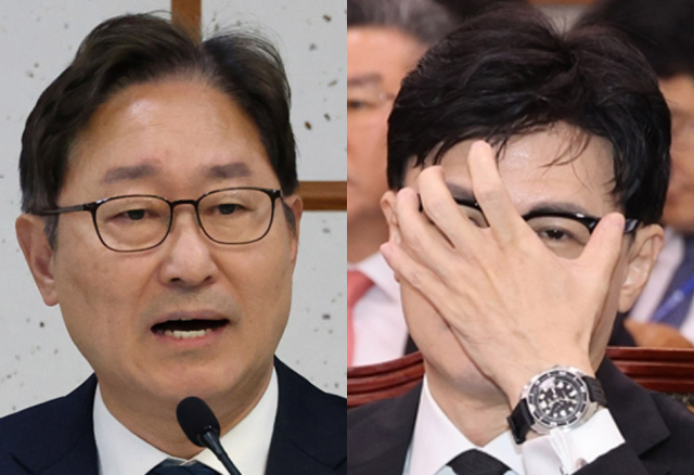 박범계 의원(왼쪽), 한동훈 장관. 연합뉴스