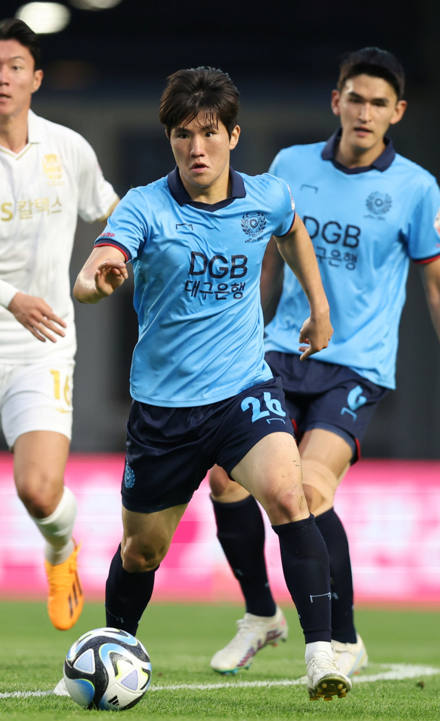 대구FC의 신예 미드필더 이진용. AFC U-23 아시안컵 예선에 나설 축구 대표팀에 승선한다. 대구FC 제공