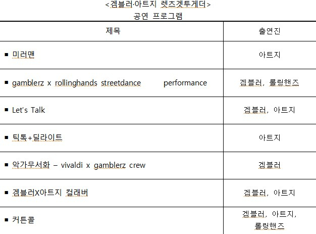 공연 프로그램. 봉산문화회관 제공.