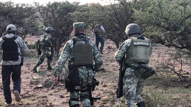 실종자 수색 나선 멕시코 군 장병. 멕시코 사카테카스주 공공안전부 홈페이지 캡처