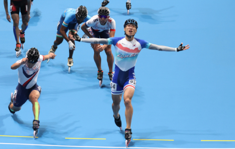 [아시안게임] '롤러' 최광호, 항저우AG 남자 스프린트 1000ｍ 금메달