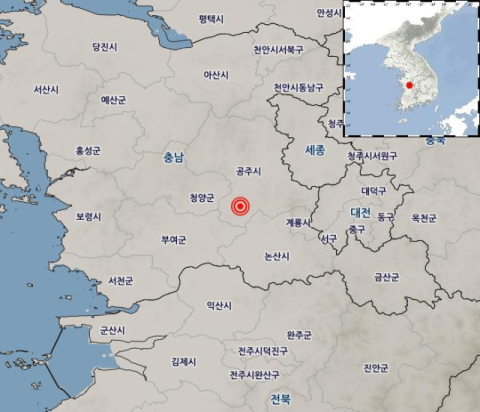 [속보] 충남 공주 규모 3.4 지진 