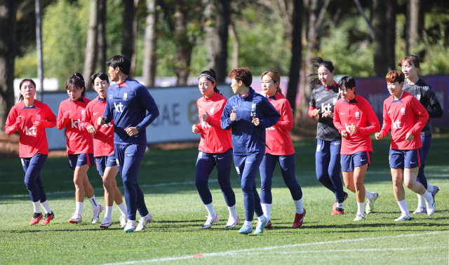 콜린 벨 감독이 이끄는 한국여자축구대표팀. 연합뉴스