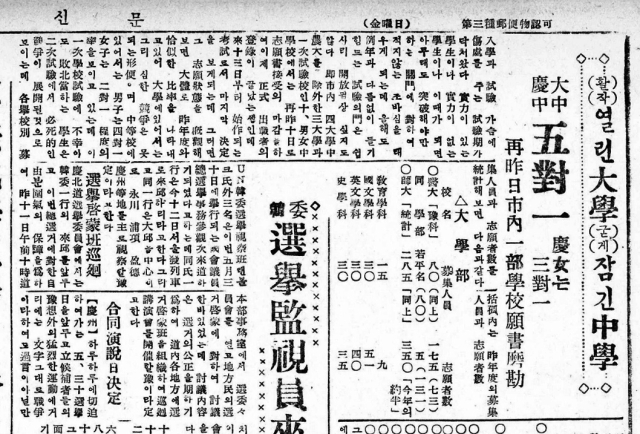 매일신문 전신 남선경제신문 1950년 5월 12일 자.