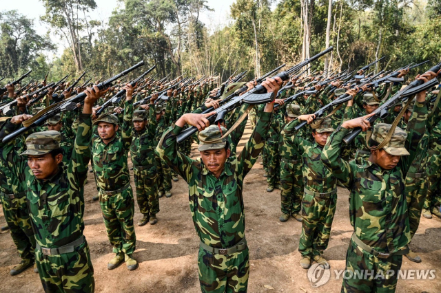 미얀마 소수민족 무장단체[AFP 연합뉴스]