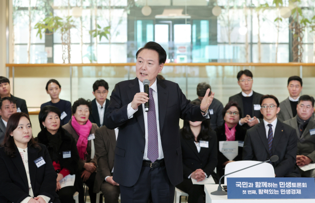 윤석열 대통령이 4일 경기도 용인시 중소기업인력개발원에서 