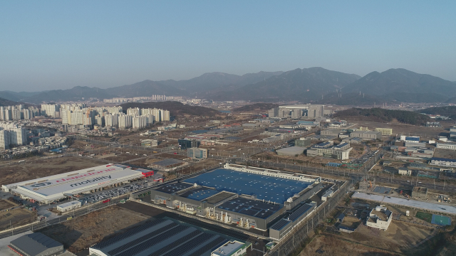 대구 달성군 구지면에 조성된 국가물산업클러스터가 해마다 성장을 거듭하고 있다. 물산업클러스터 전경. 달성군 제공.