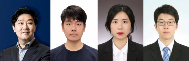 왼쪽부터 포스텍 차형준 교수, 박사 과정 양장우 씨, 대구경북첨단의료산업진흥재단 신화희 선임연구원, 부경대 송강일 교수.