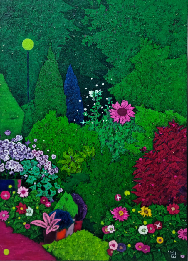 임은희, 나쁜 꽃밭, 53x73cm, Acrylic on canvas, 2024