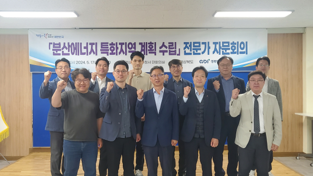 17일 분산에너지 특화지역 계획 수입 자문가 자문회의에 참여한 관계자들이 기념촬영을 했다. 경북도 제공