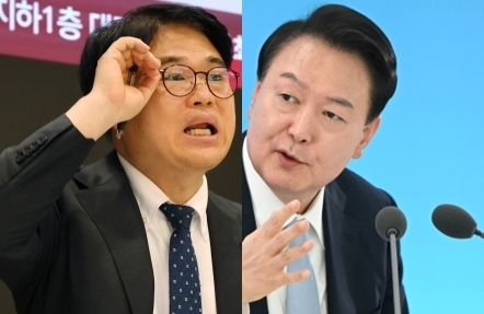 임현택 대한의사협회 회장, 윤석열 대통령. 연합뉴스