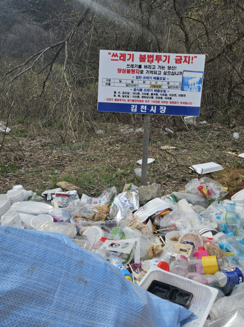 지난달 2일 김천 무흘구곡 제7곡에서 10m 정도 떨어진 곳엔 경북 기념물 제168호로 지정된 