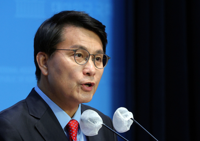 국민의힘 윤상현 의원이 13일 오전 국회 소통관에서 열린 라인 야후 사태 관련 기자회견에서 발언하고 있다. 연합뉴스