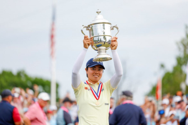 LPGA 메이저 대회인 US여자오픈에서 일본인으로는 최초로 우승을 차지한 사소 유카. 출처=USGA