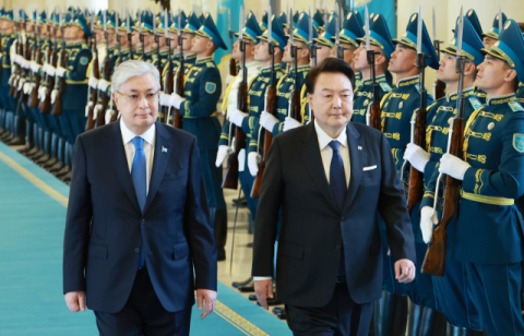 한-카자흐스탄 정상회담 “핵심 광물 공급망·전력 산업 협력”