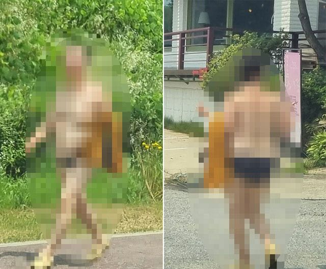 양평의 한 길거리에서 한 중년 여성이 대낮에 속옷만 걸친 채 길거리를 활보하고 있다. 경기일보